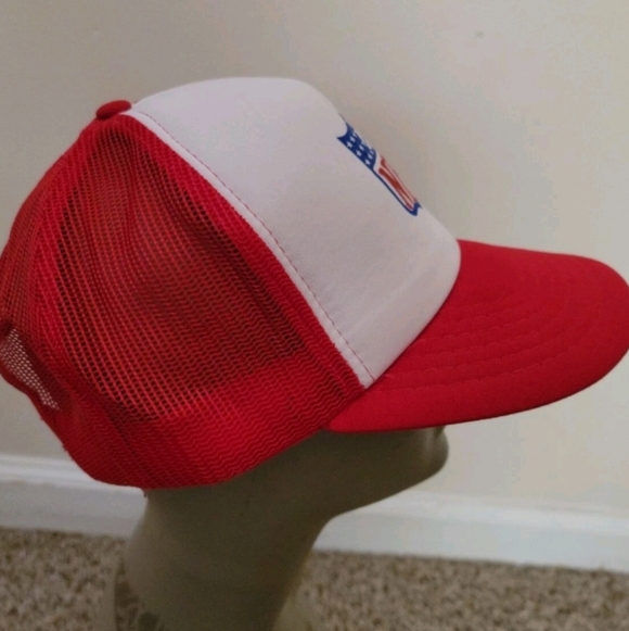 NFL Louisville Slugger Red & White Adjustable Trucker Vintage Snapback Hat - Picture 7 of 9